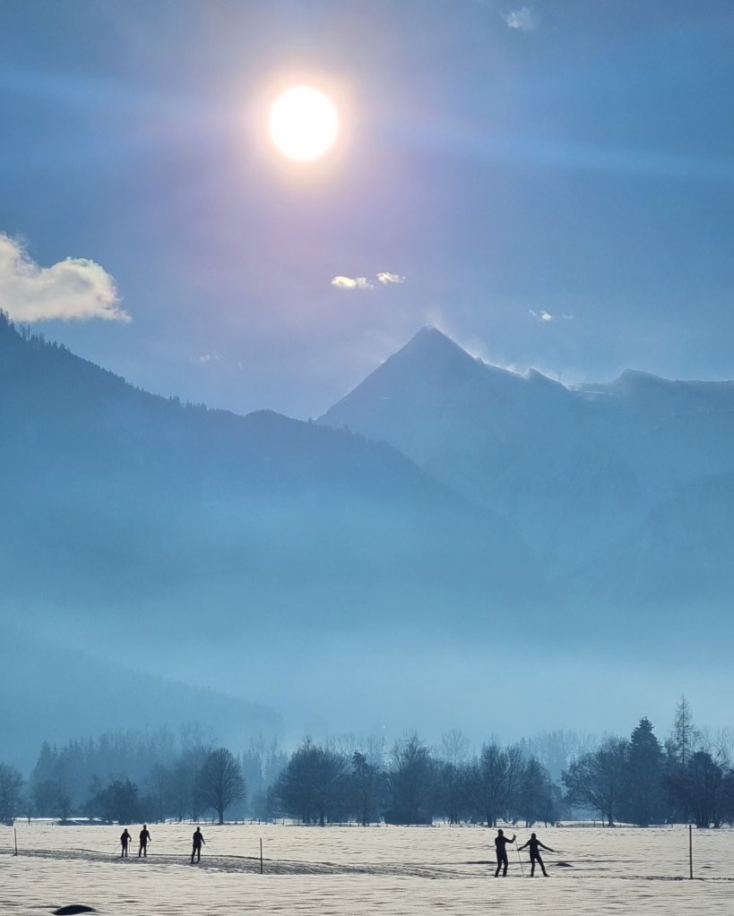 langlaufloipe achter ons huis