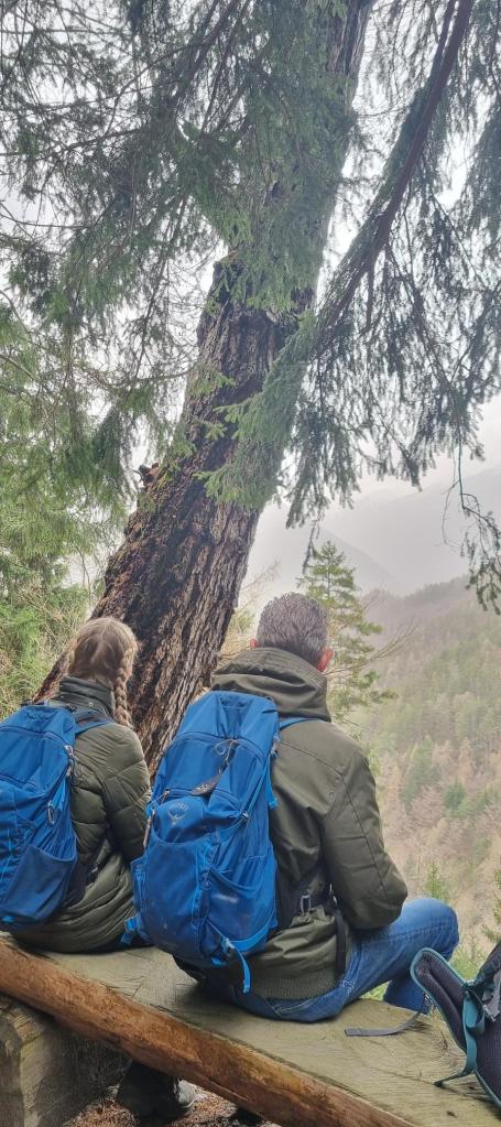 vader en dochter genieten!